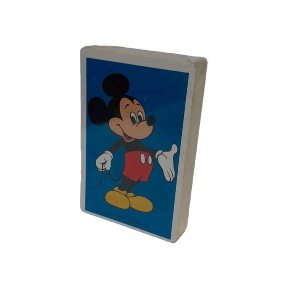 Vtg New DISNEYLAND MICKEY MOUSE Playing Cards, Gold Edge, Theme Park SOUVENIR - Picture 1 of 6